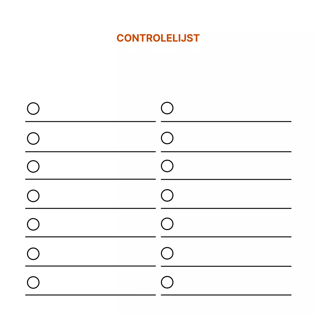 Checklist witte lijn