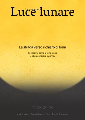 Lussuoso invito alla luna piena di Chuseok in giallo e nero