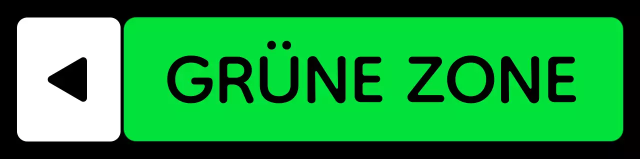 Ein einfacher Zonenführer mit grünem, blauem, violettem Text und dreieckiger, quadratischer Geometrie