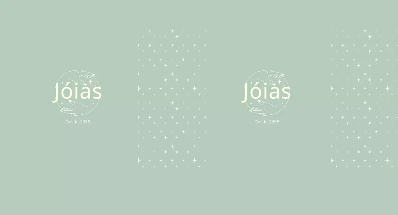 Jóias ilustradas com linhas simples azuis