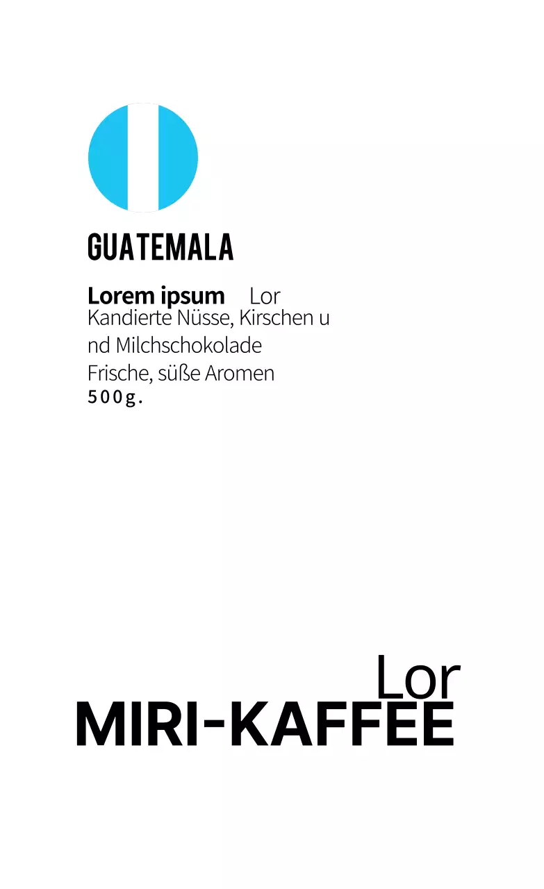 Weiße Flagge sauber Kaffee Café Bohne Etikett