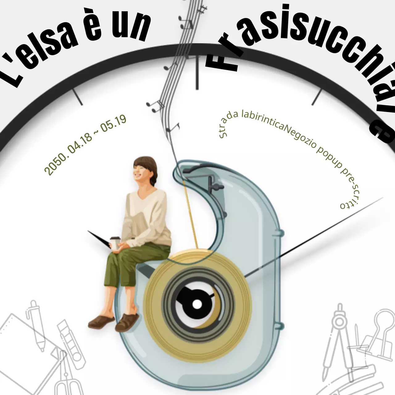 Promuovete il vostro pop-up store con una semplice dicitura in nero