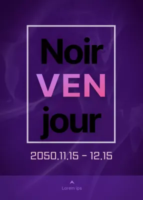 Pop-ups Black and purple square pour le Black Friday