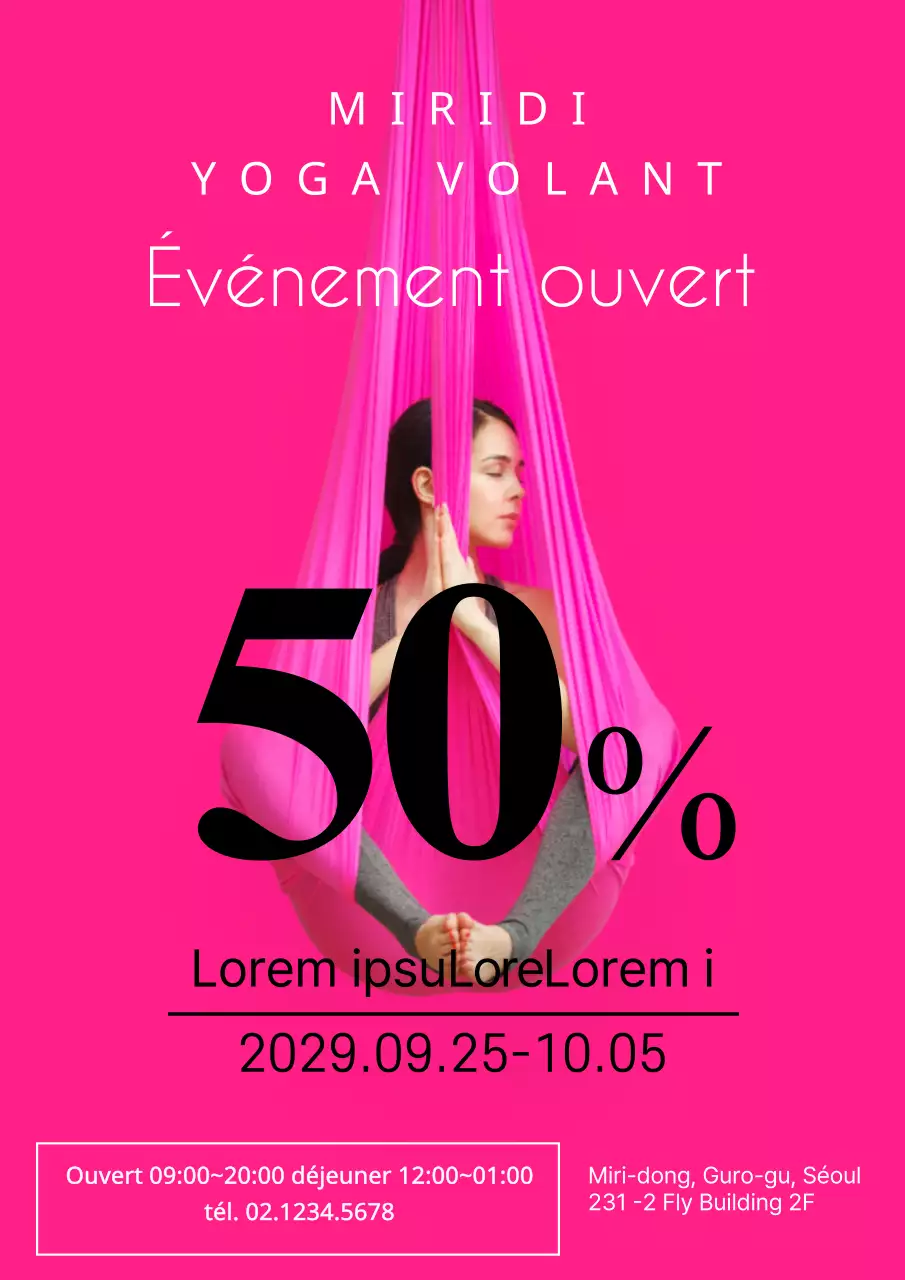 Remise de prix à l'école avec des photos de yoga roses et volantes