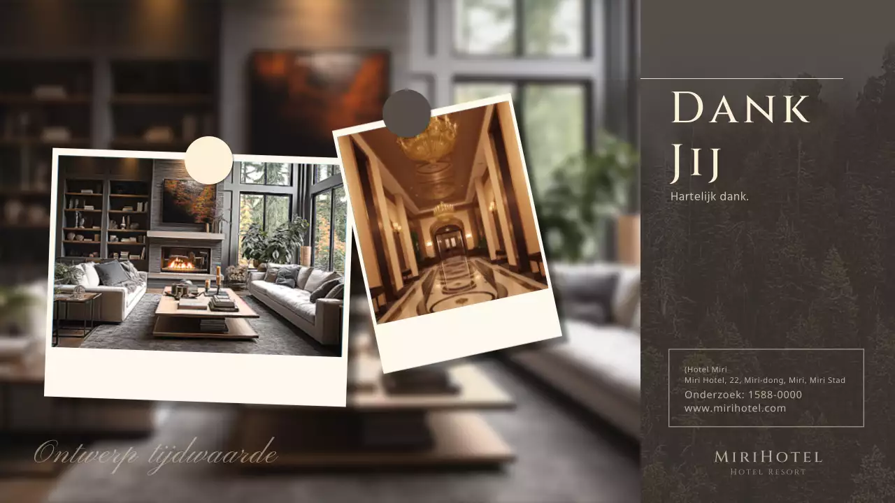 Een modern en luxueus hotelpakket in bruin en beige Product Briefing