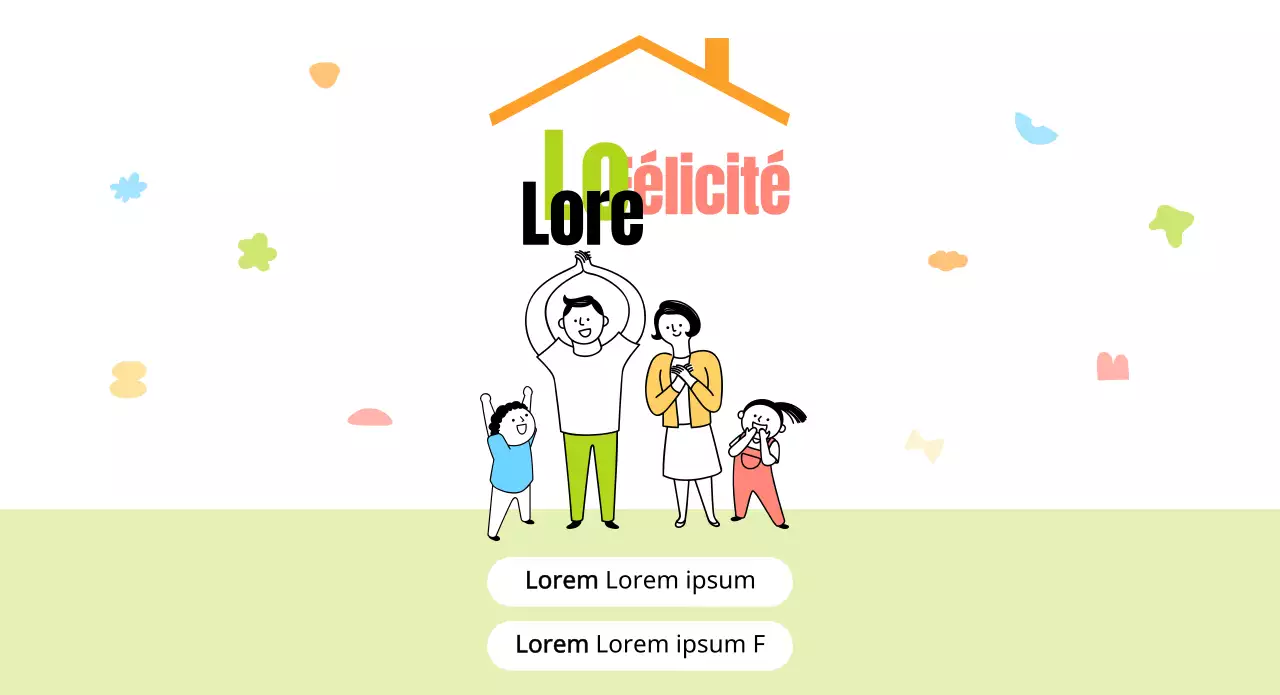 Illustrations familiales au pastel dans une variété de couleurs Centre d'aide sociale