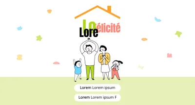 Illustrations familiales au pastel dans une variété de couleurs Centre d'aide sociale