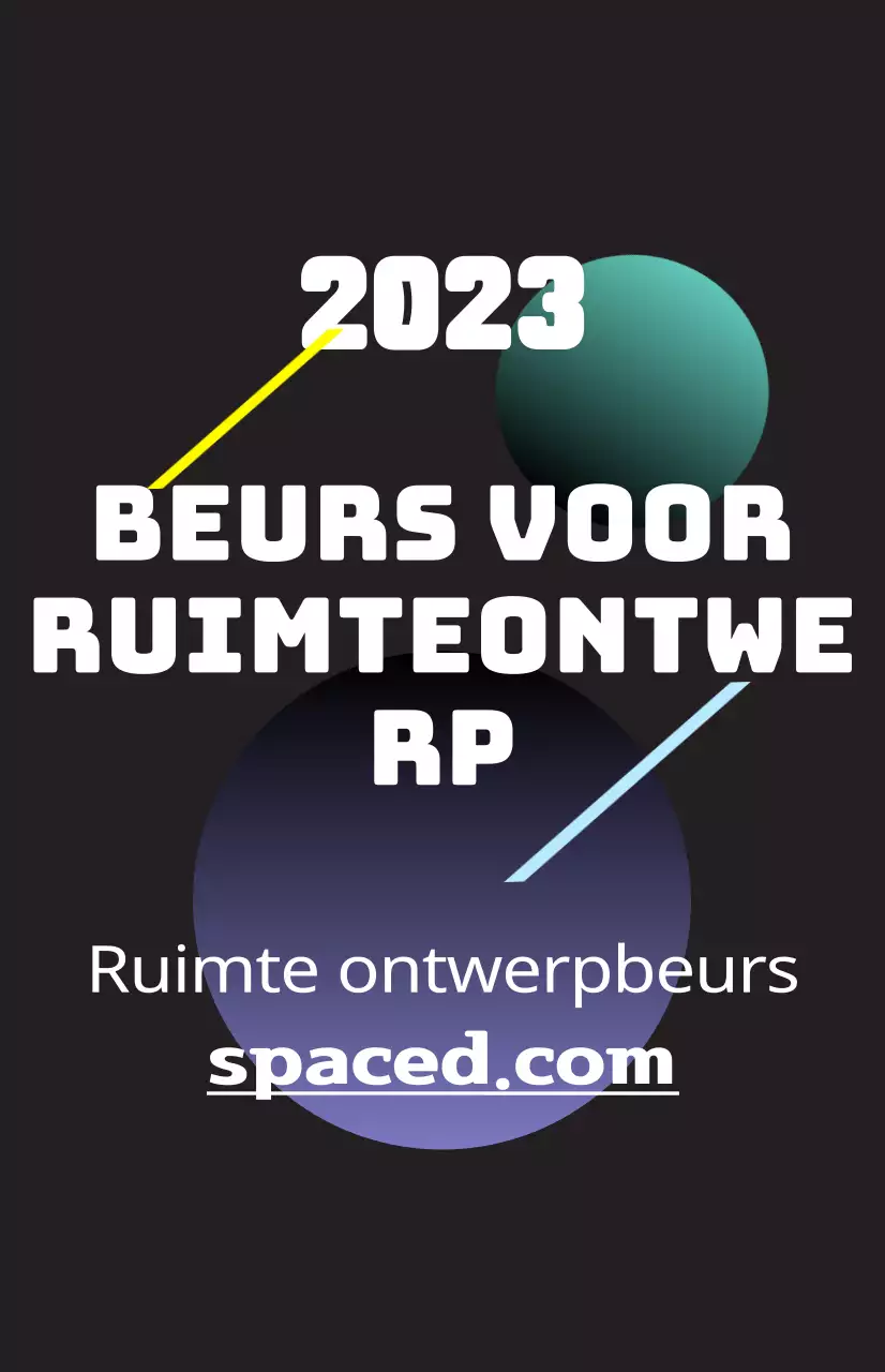 Bevorder een ruimtelijke ontwerpbeurs met kleurrijke illustraties van vormen en tekst.