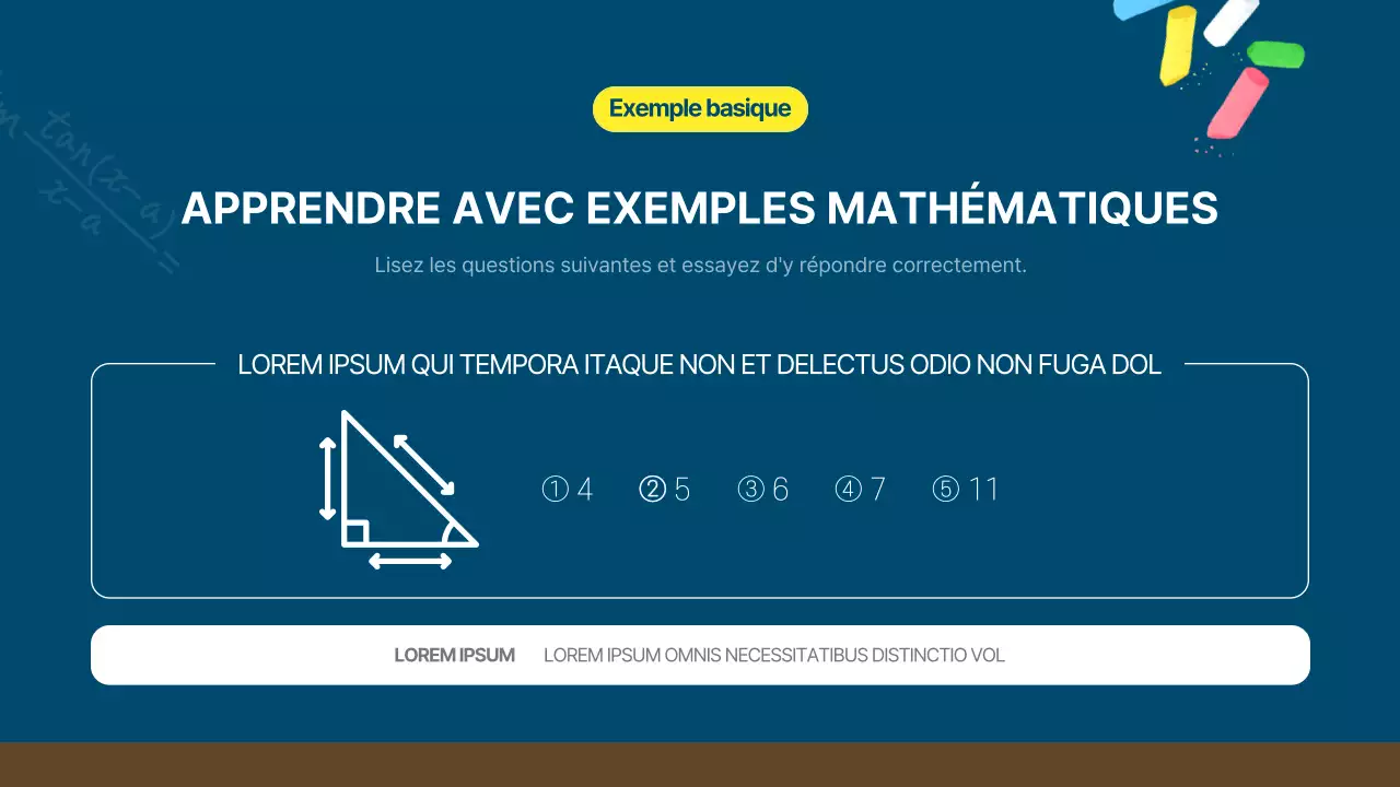 Un livre de mathématiques bleu marine avec un tableau noir kitsch