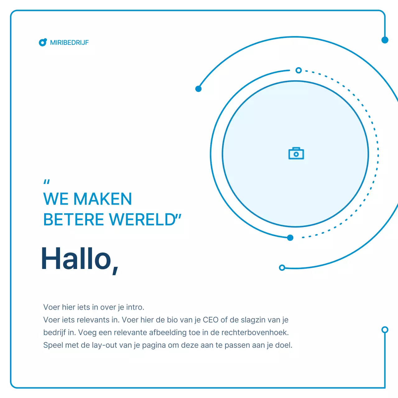 Een gids voor bedrijfsnieuwsbrieven in witte en blauwe geometrie