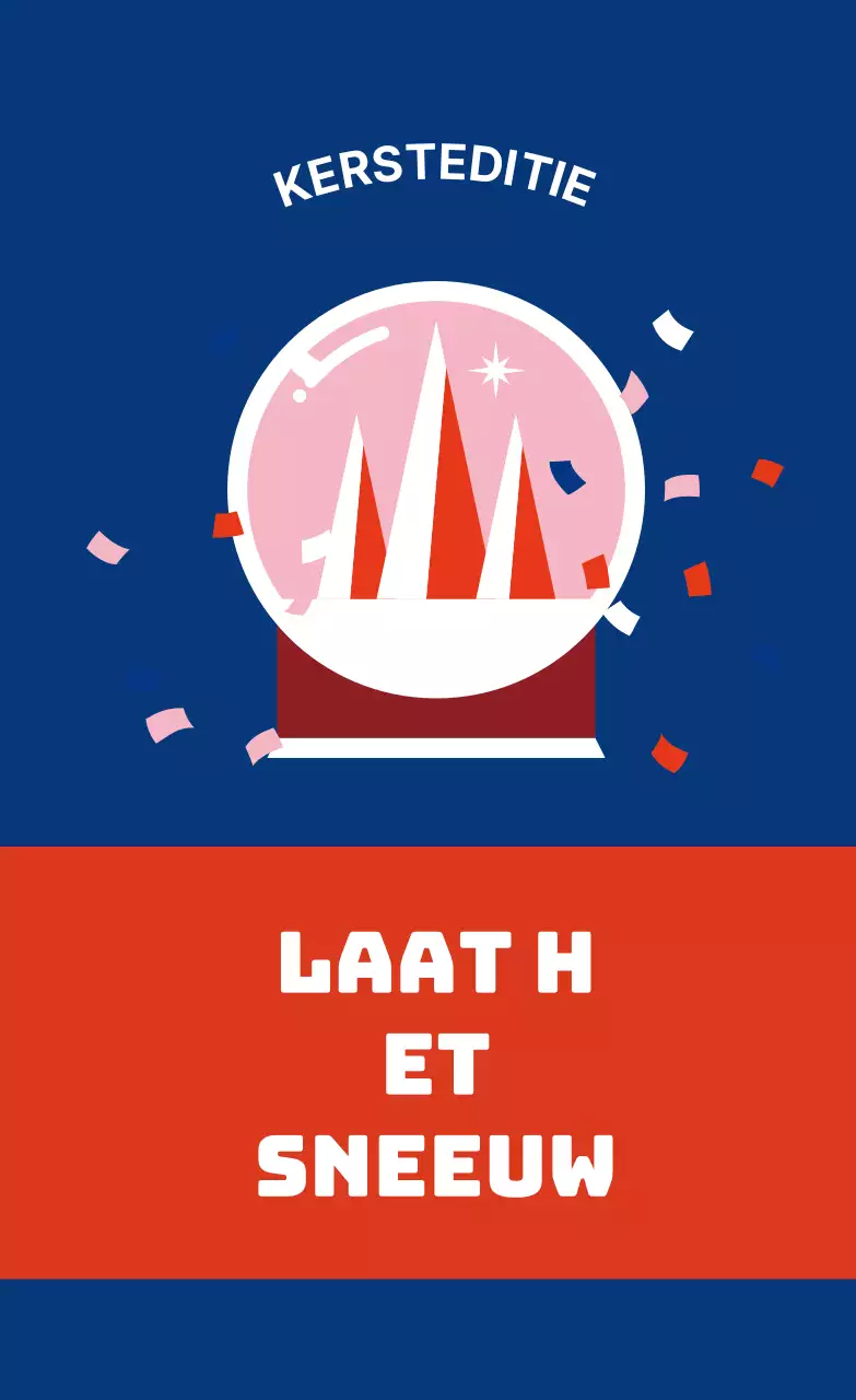 Rood en blauw geïllustreerde kerstcadeaulabels