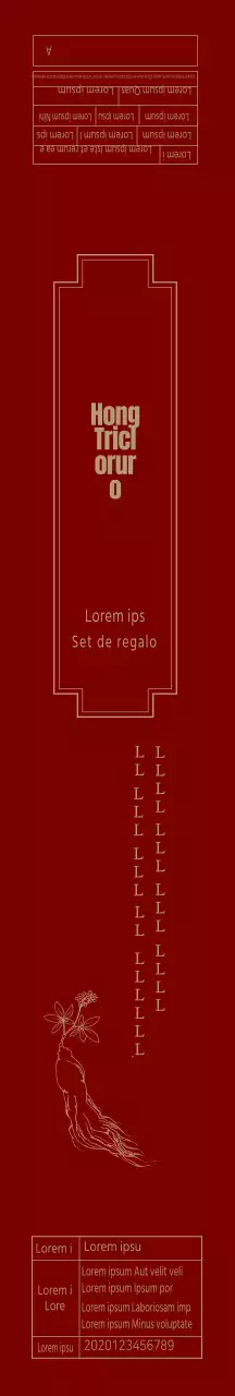 Concentrado de Ginseng Rojo Ilustrado Lujoso Rojo