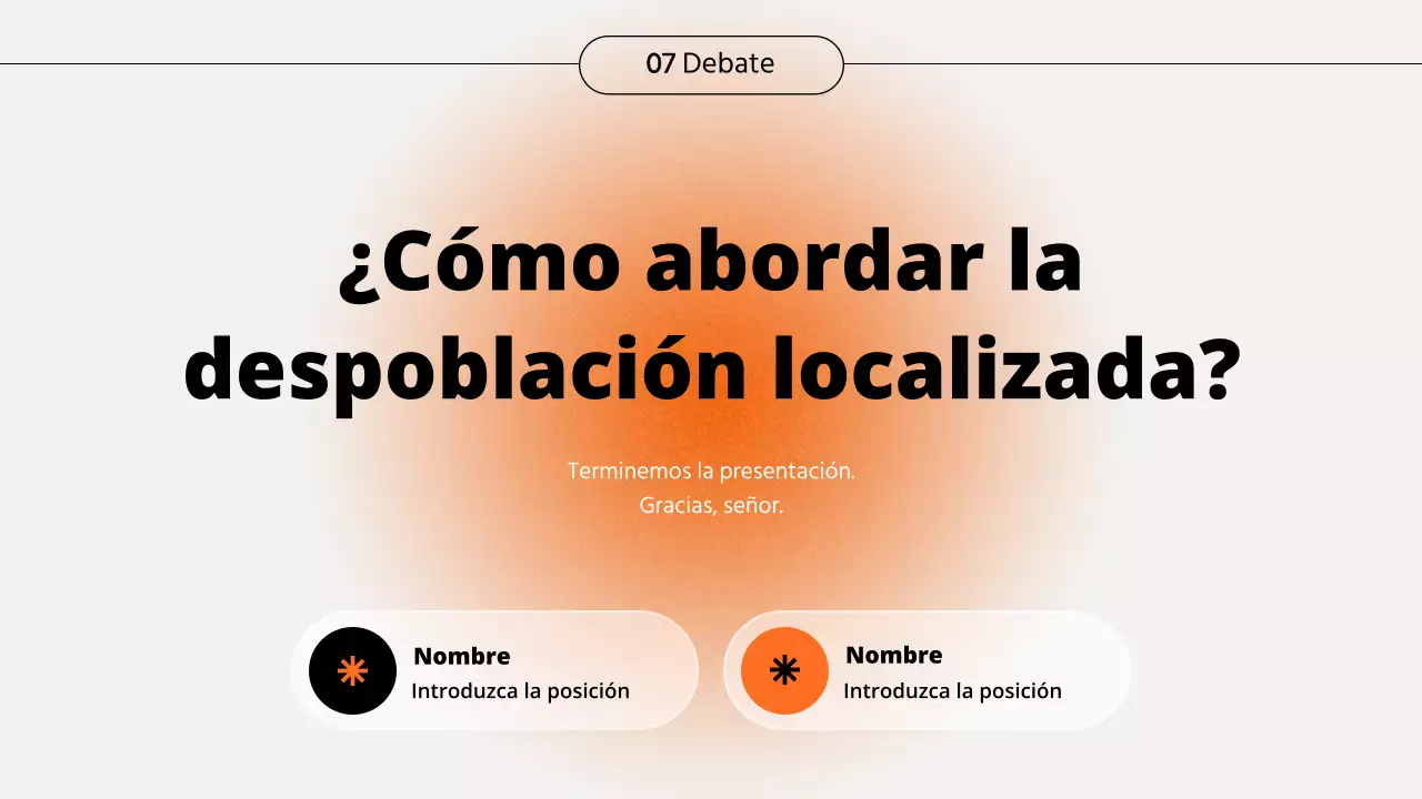 Presentación del seminario sobre el gradiente naranja