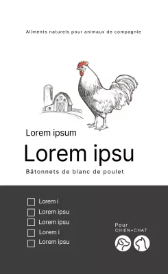 Étiquettes simples et blanches pour les friandises des animaux de compagnie