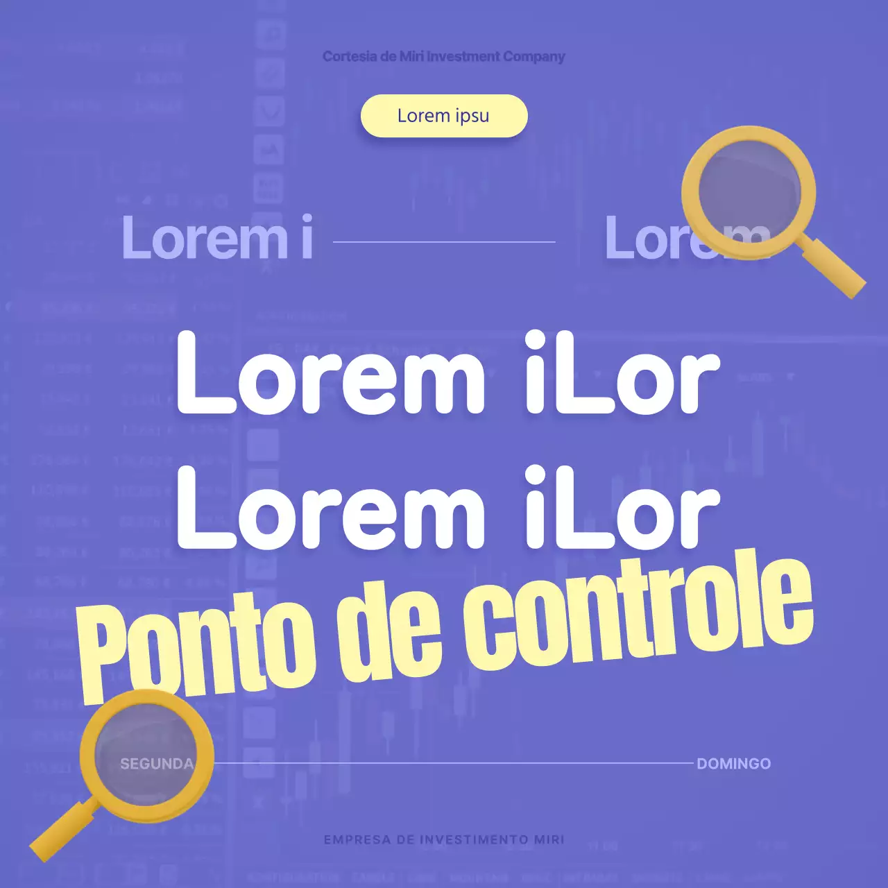Ticker de acções limpo e giro com gráfico de acções em segundo plano