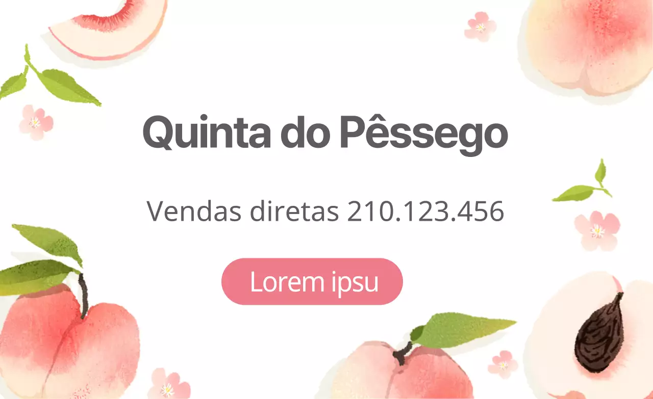 Rótulo de produto agrícola giro com ilustração cor-de-rosa