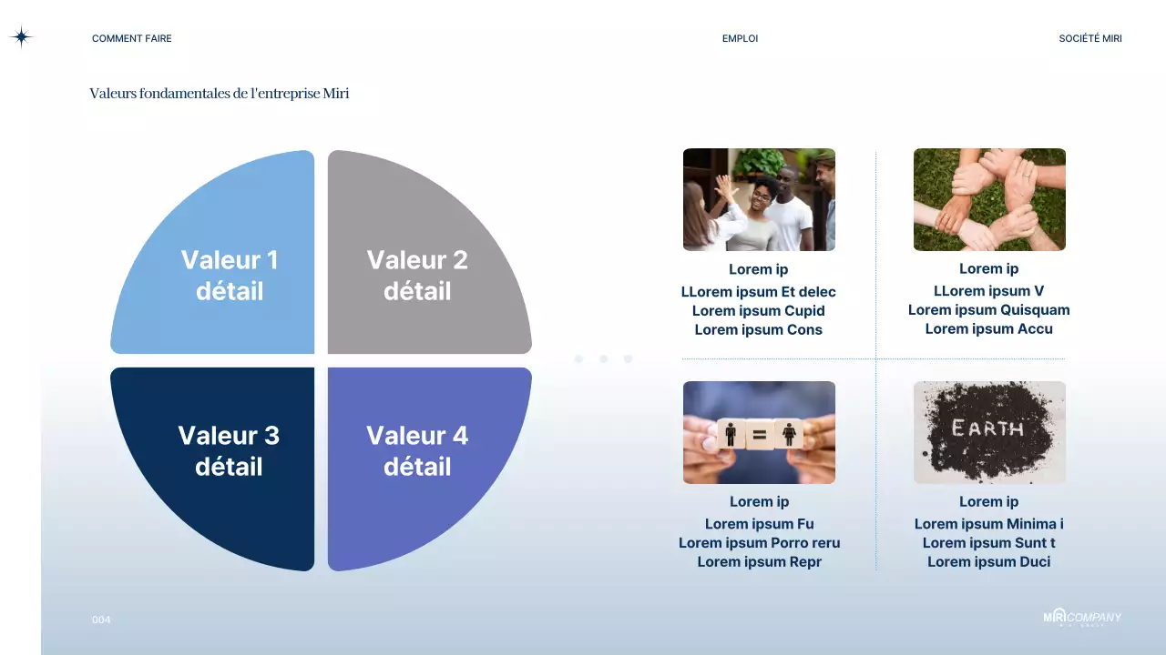 Proposition de PT moderne en bleu marine
