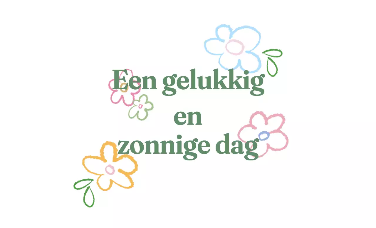 Groene Tekening Bloem concept merchandise