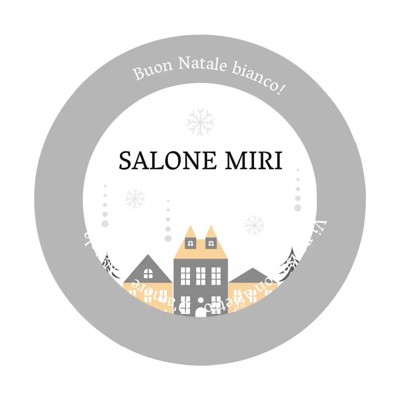 Etichette natalizie grigie illustrate