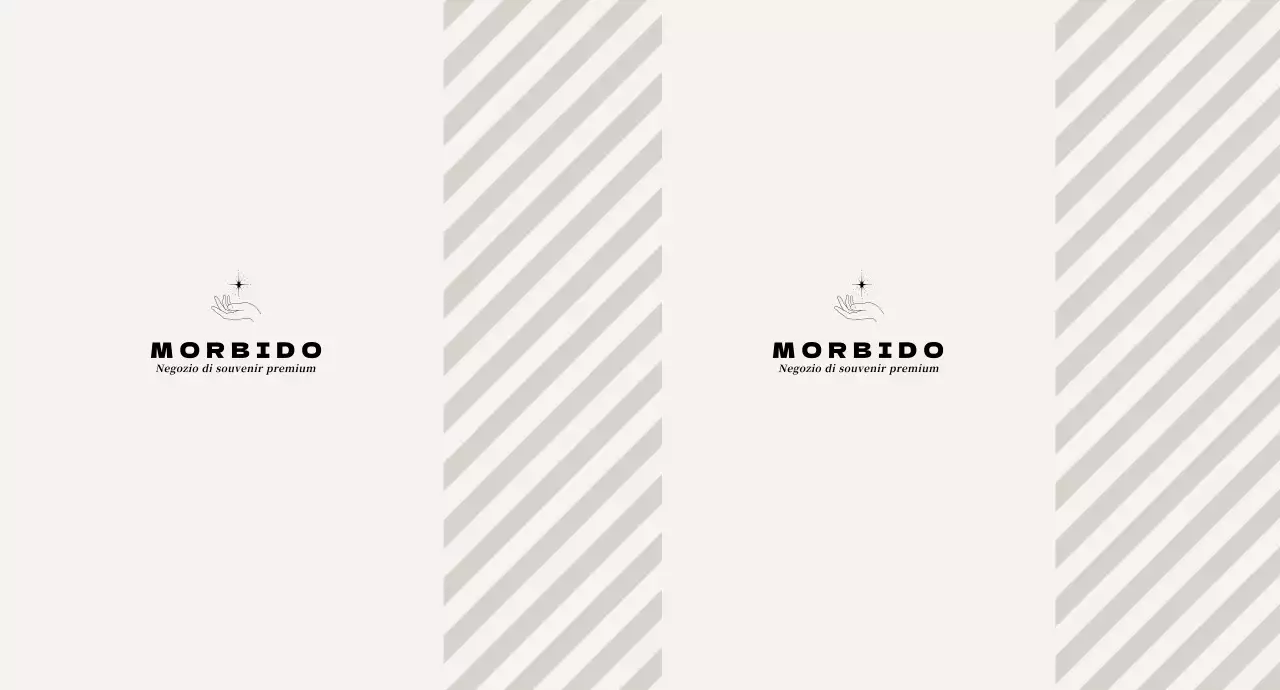 Negozio di articoli da regalo con motivo a righe avorio