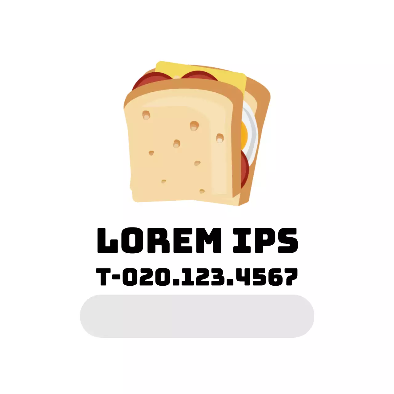 Witte geïllustreerde sandwich etiketten