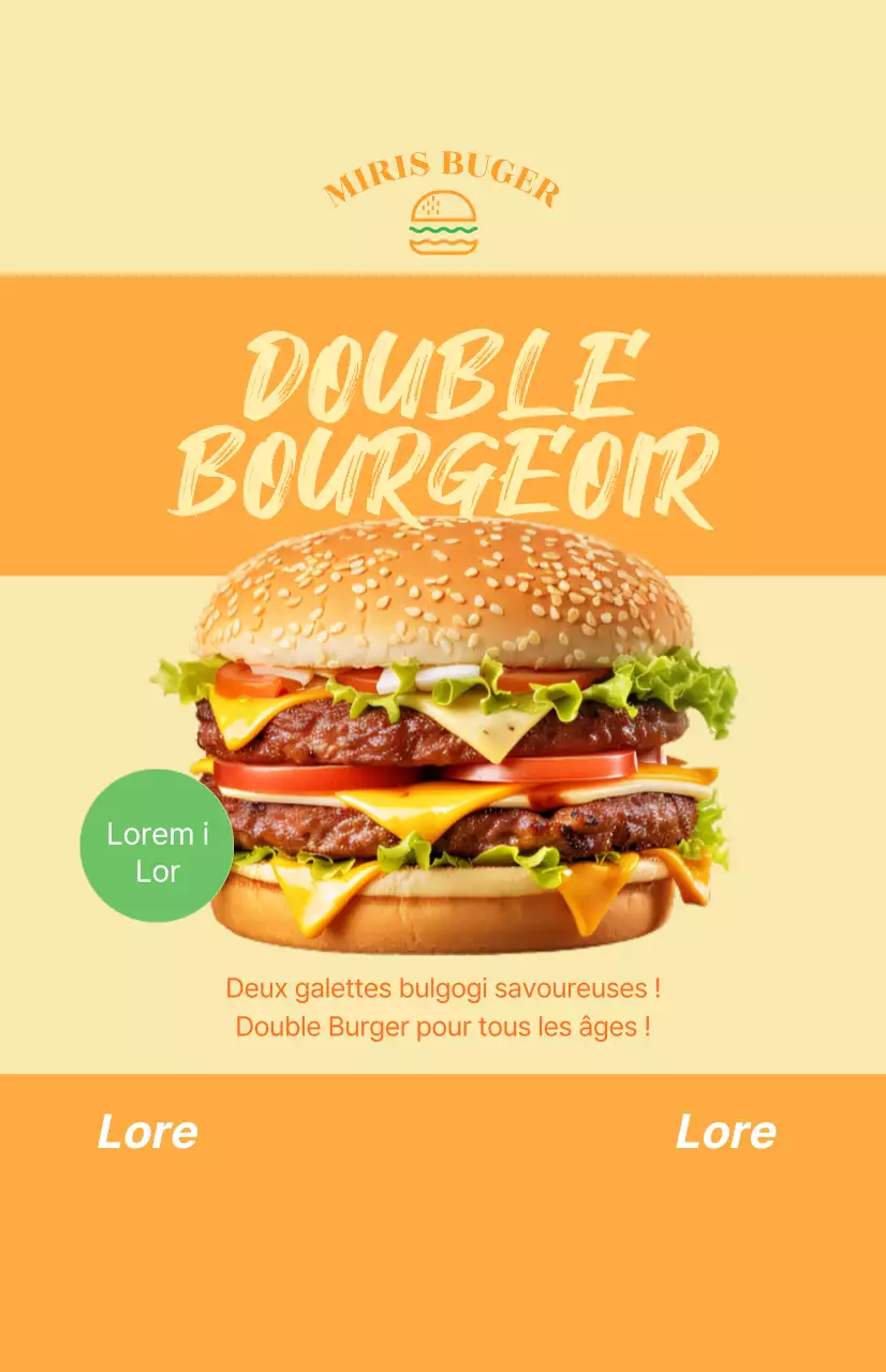 Drapeau de la fenêtre de lancement du menu avec texte en police de caractères grossière sur un carré orange