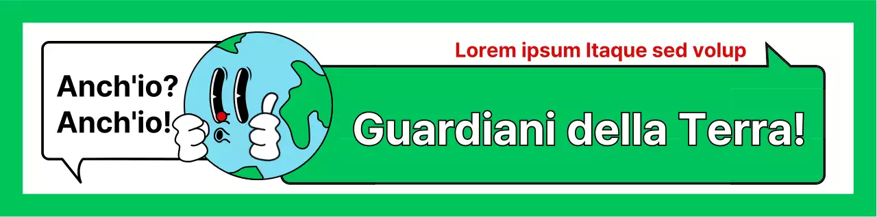 Promuovete una campagna ambientale con una simpatica illustrazione della Terra in bianco e verde.