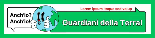 Promuovete una campagna ambientale con una simpatica illustrazione della Terra in bianco e verde.