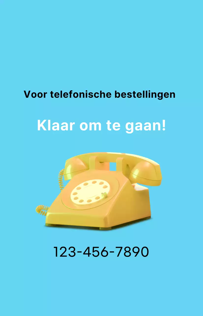 Een strakke kortingsactie met een take-away afbeelding op een lichtblauwe achtergrond