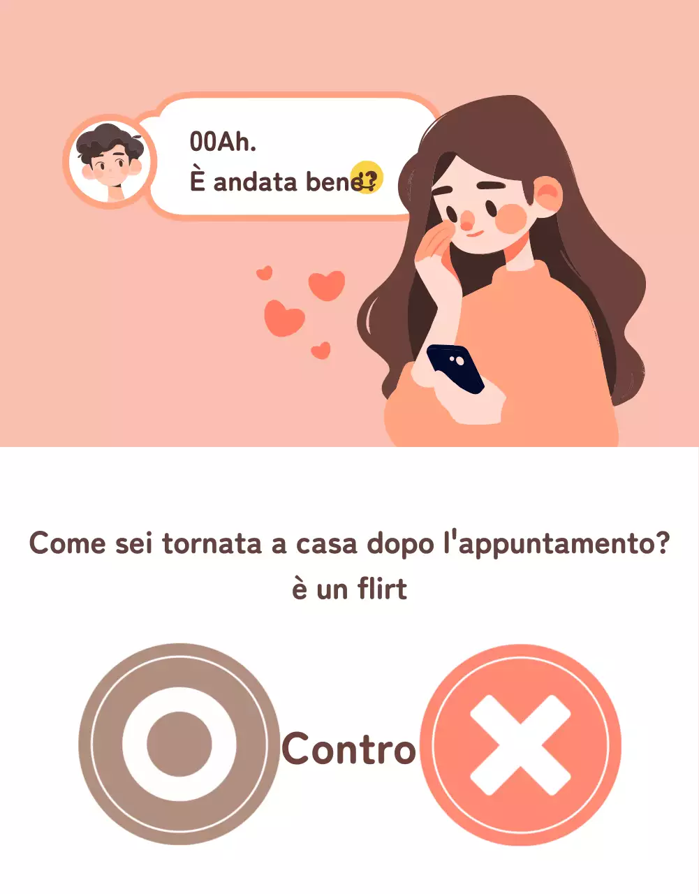 Un semplice post in stile webcomic con sfondo rosa