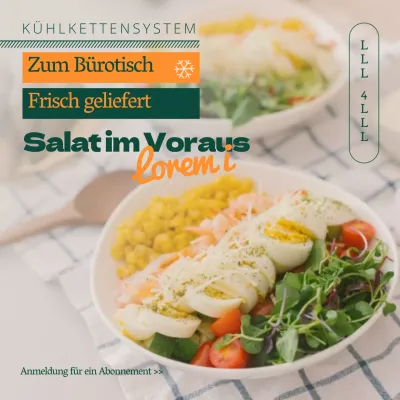 Melden Sie mich für einen frischen Salat in sattem Grün und Orange an