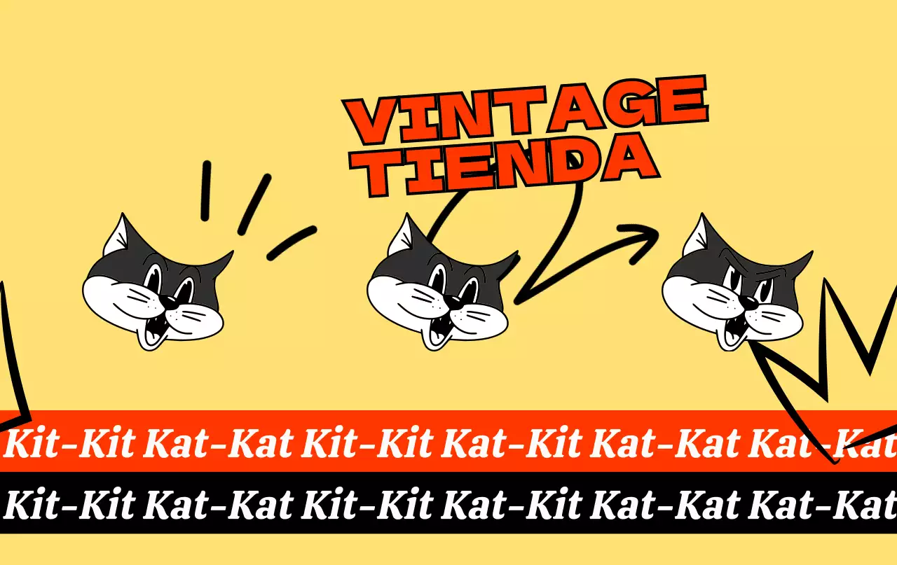 Una joven y coqueta tienda vintage en rojo y amarillo