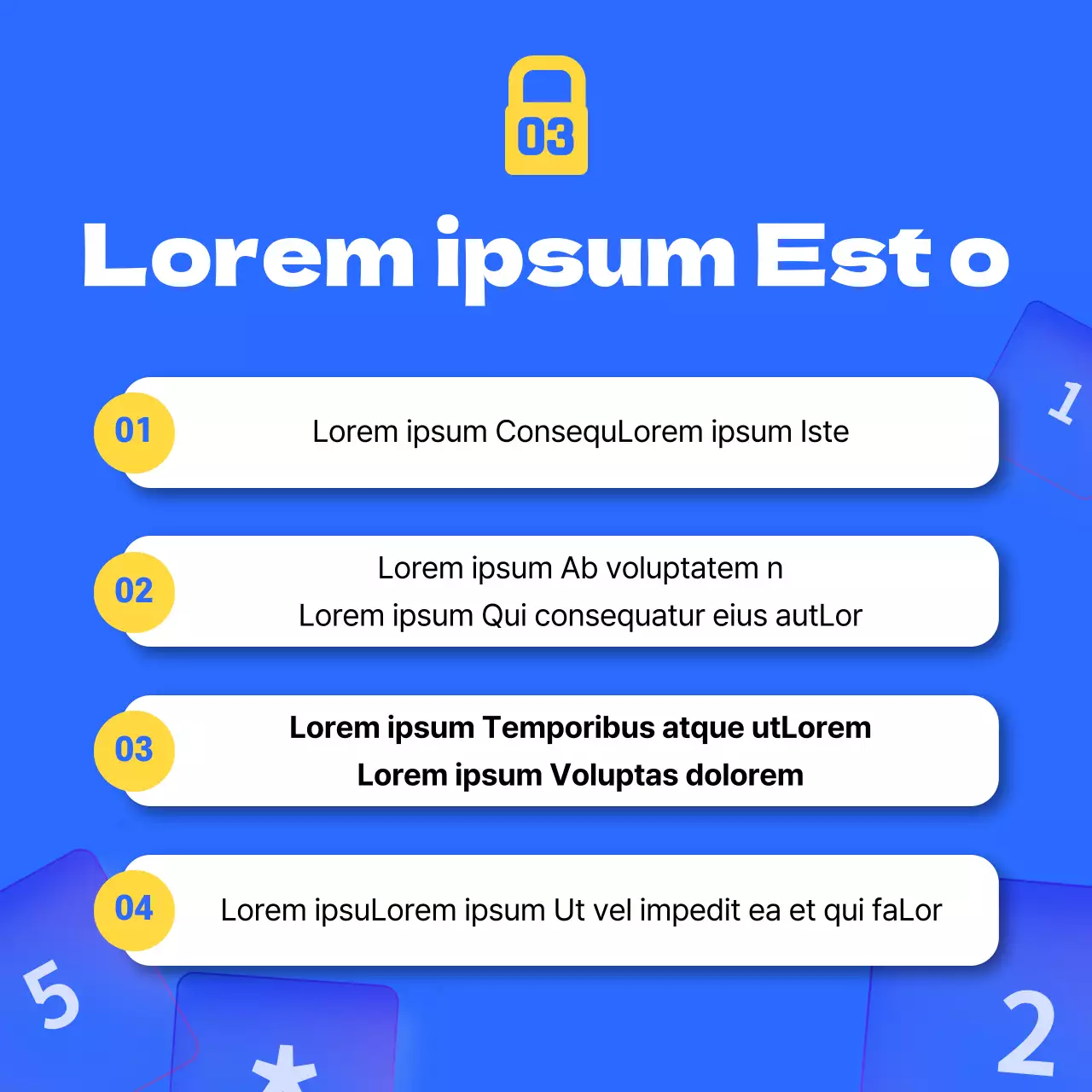 Informations sur les combinaisons de mots de passe bleu et jaune