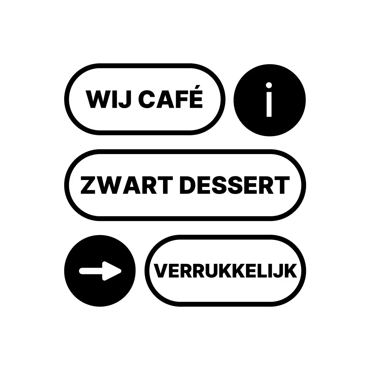Zwart Eenvoudige UI Tekst Briefpapier Stijl Café