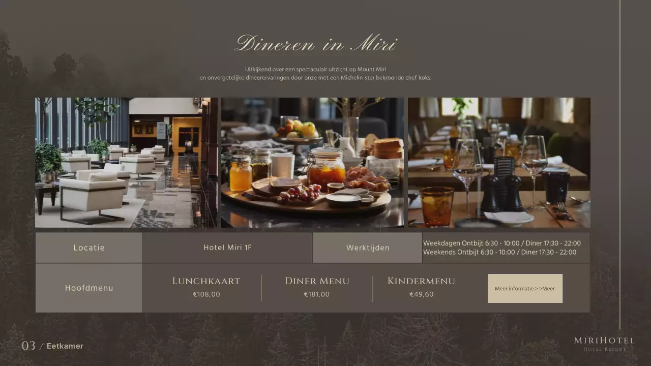 Een modern en luxueus hotelpakket in bruin en beige Product Briefing