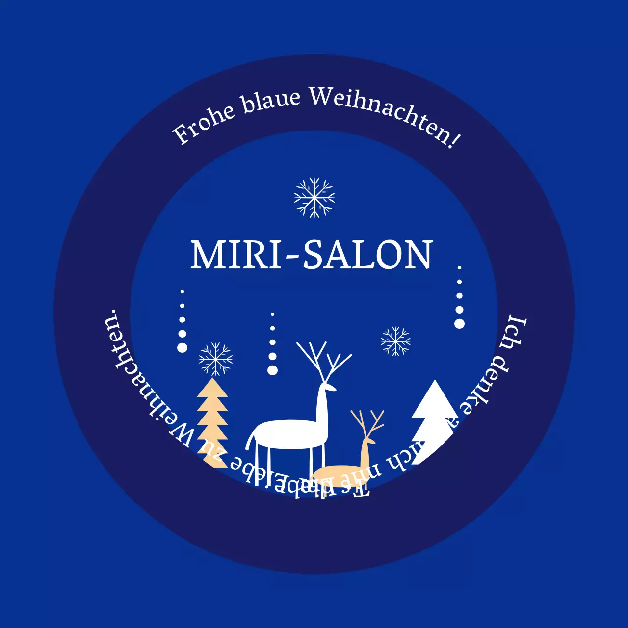 Blaue illustrierte Etiketten für Weihnachtsgeschenke