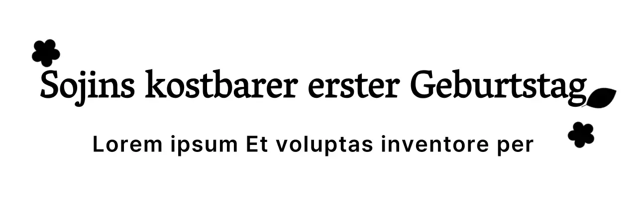 Eine Feier des Steinfestes mit einfachen schwarzen Blumen- und Pflanzenillustrationen und Text