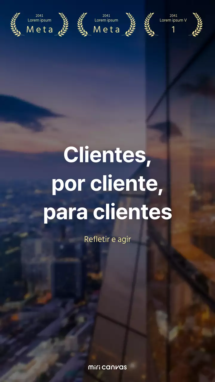 Slogan de empresa sobre fundo preto