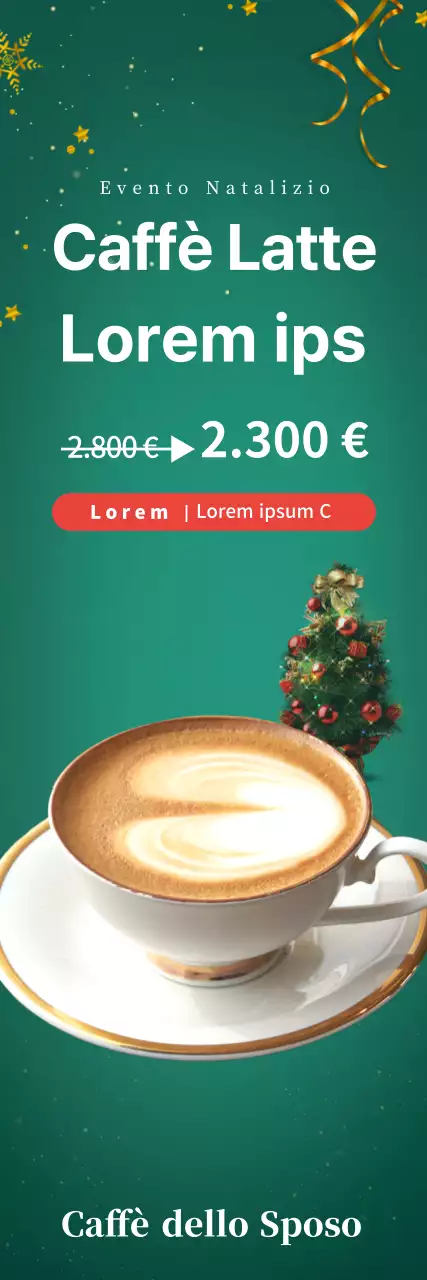 Foto verde Pubblicità natalizia del caffè