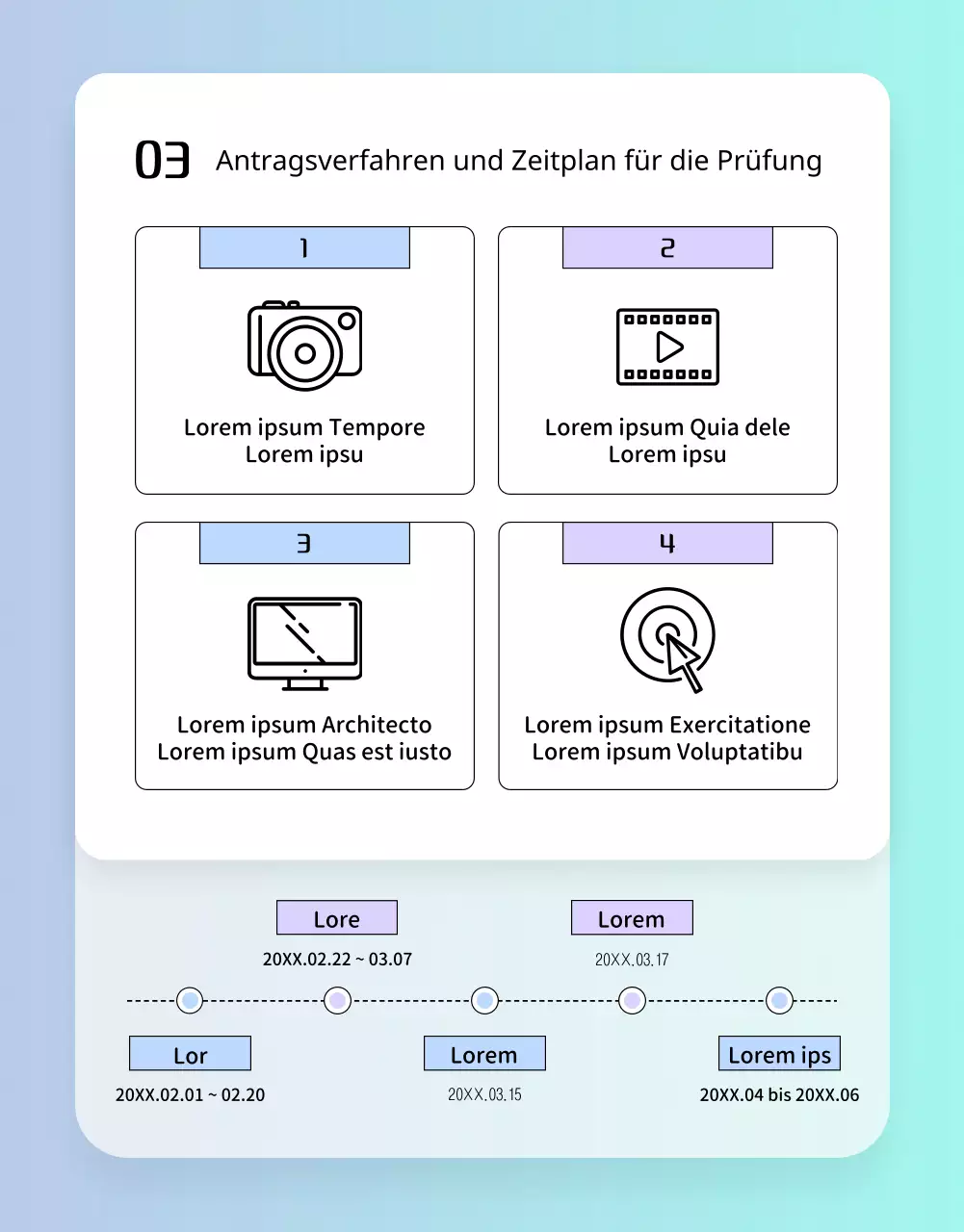 Kitschige mauvefarbene und hellblaue Kurzfilm-Wettbewerbsanleitung