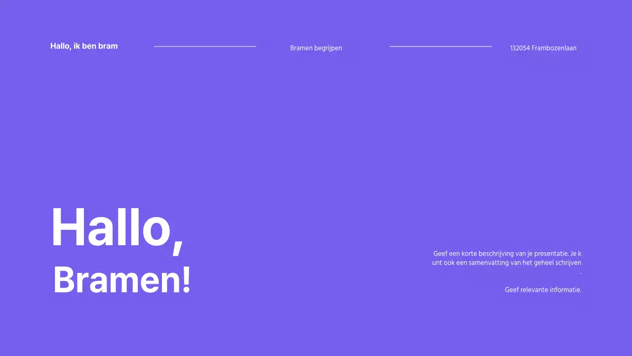 Bosbessen Presentatie