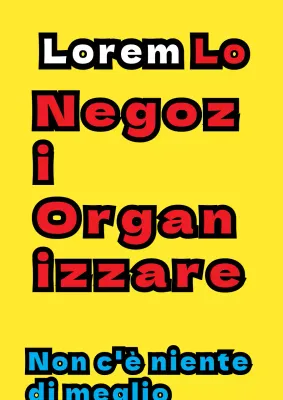 Promuovete la vostra ultima vendita con un testo in evidenza in giallo e rosso.