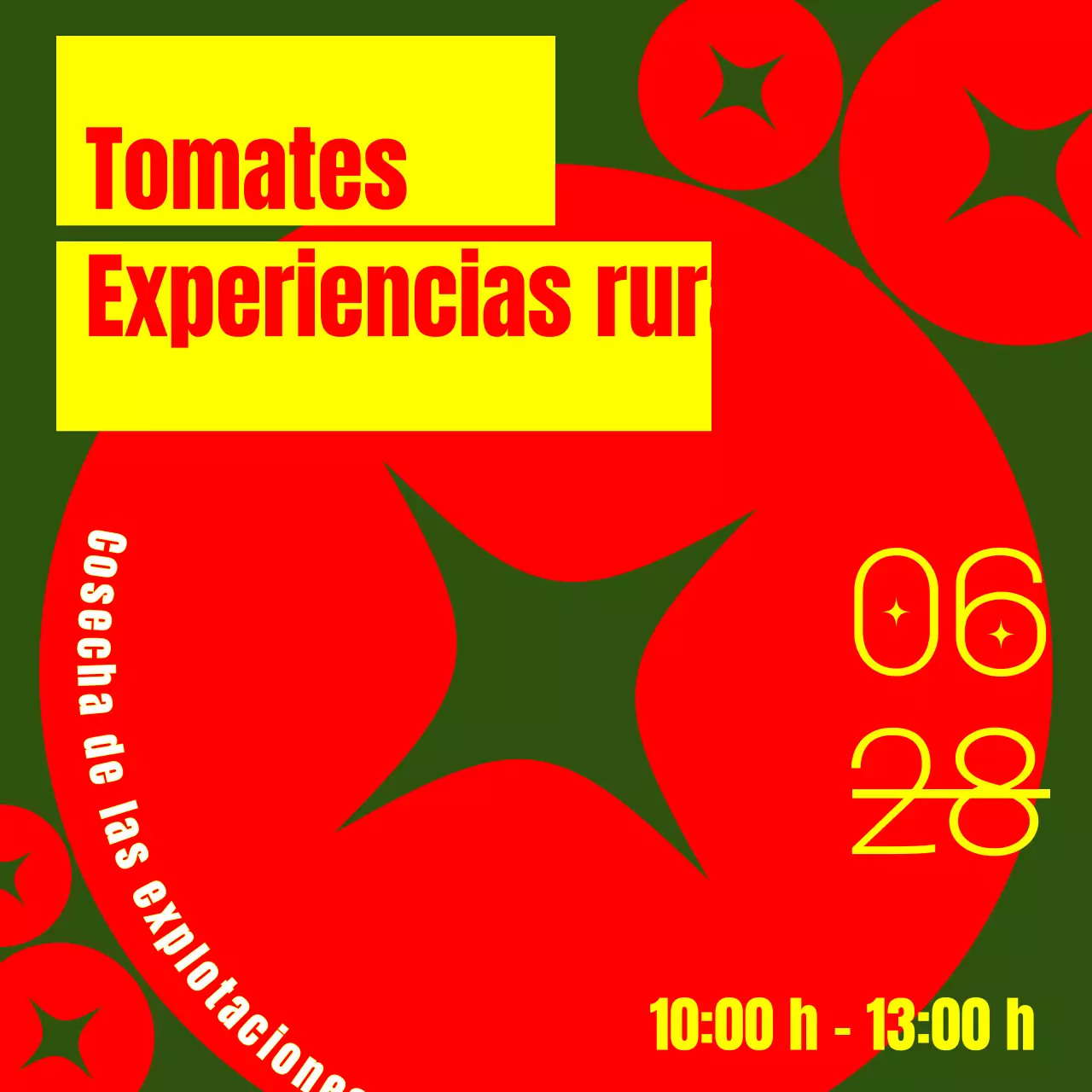 Promover experiencias rurales con simples tomates rojos y verdes