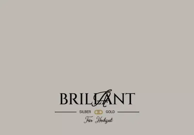 Design mit schwarzem, stilvollem Logo eines Juweliergeschäfts, das nur Hochzeiten verkauft