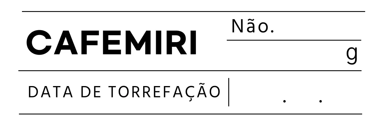 Design preto e simples para etiquetas de grãos de café