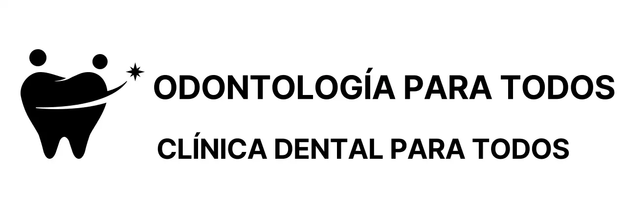 Promoción dental con un logotipo negro en forma de diente