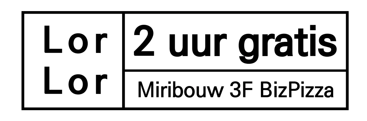 Eenvoudige zwarte vierkanten en tekst voor parkeerbevestiging