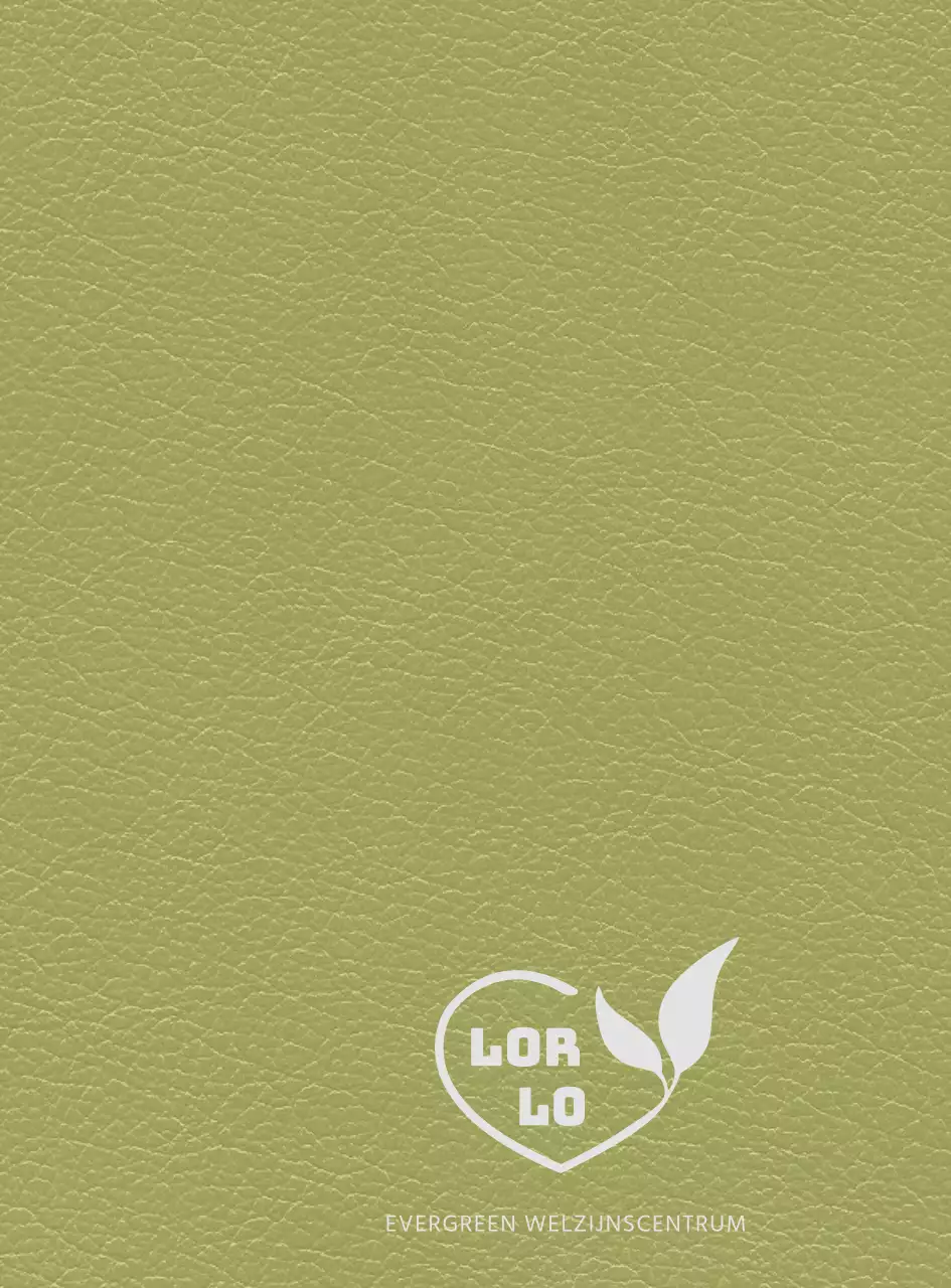 Welzijnscentrum agenda omslag met logo van harten en bladeren