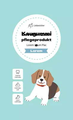 Minzillustrierte Etiketten für Zahnpflegekaugummi