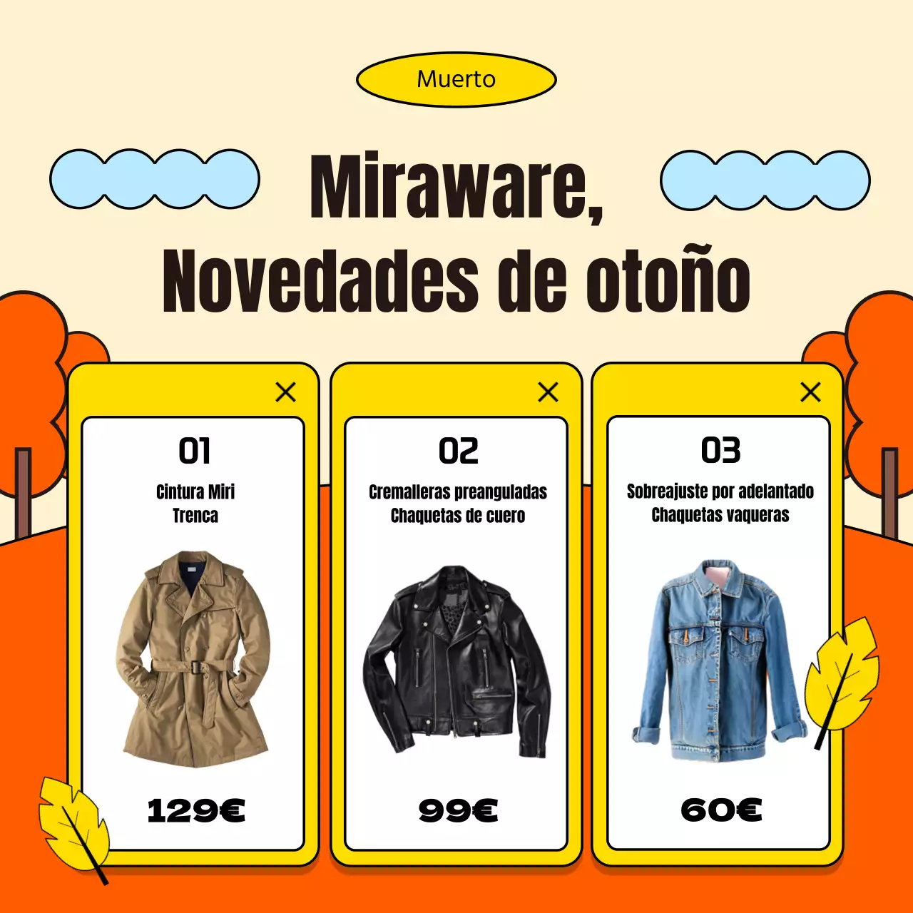 Promueva un sencillo evento otoñal en el centro comercial en naranja y amarillo